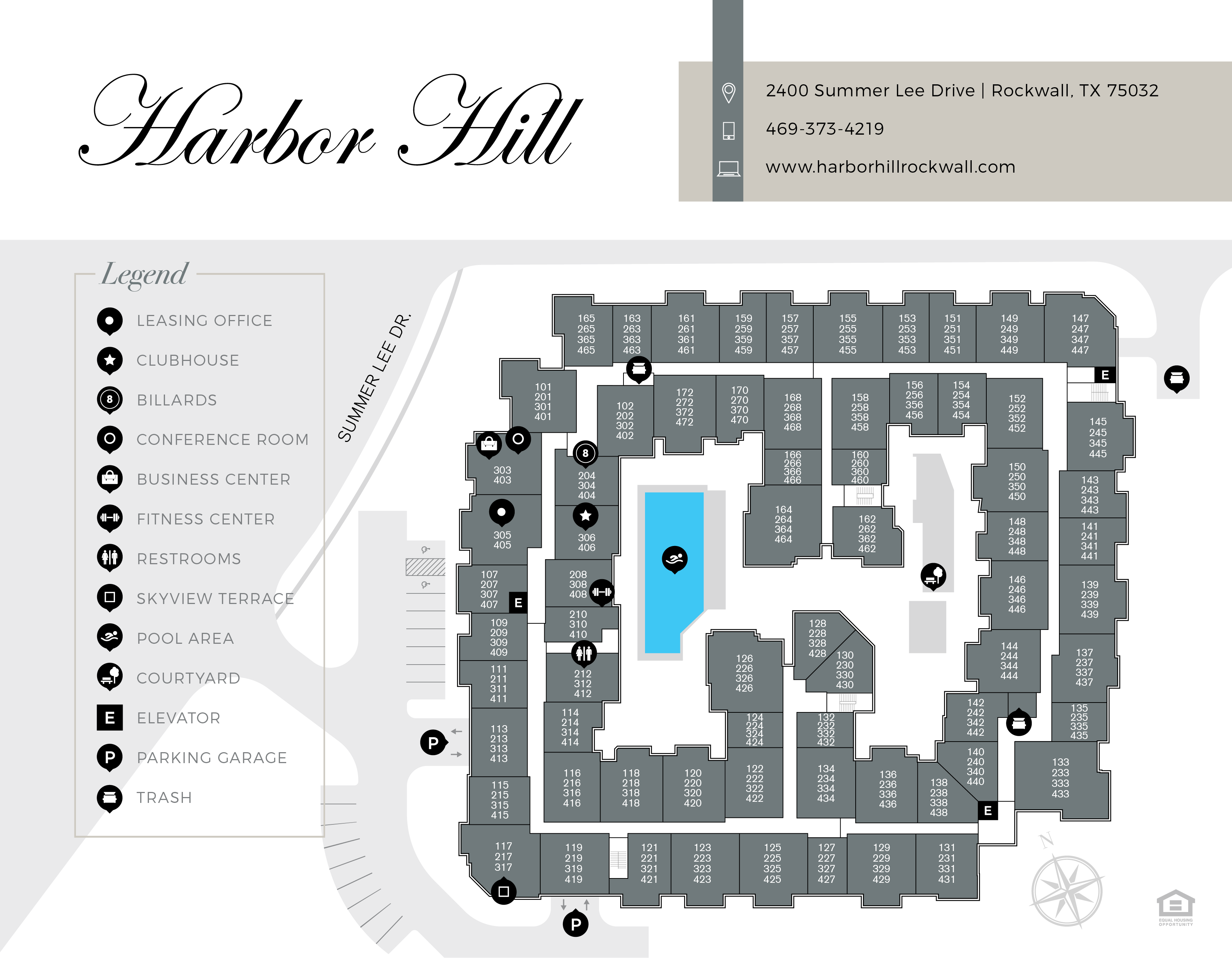 The Harbor Hill Community Page Sitemap Image